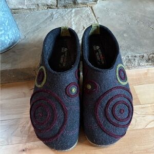 HAFLINGER GRIZZLY FAIBLE WOMEN'S MEN'S WOOL FELT SLIPPERS CLOGS
